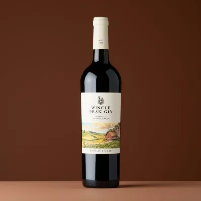 AI-Generated packaging for Bordeaux wine bottle in the Alcoholic Beverages industry
