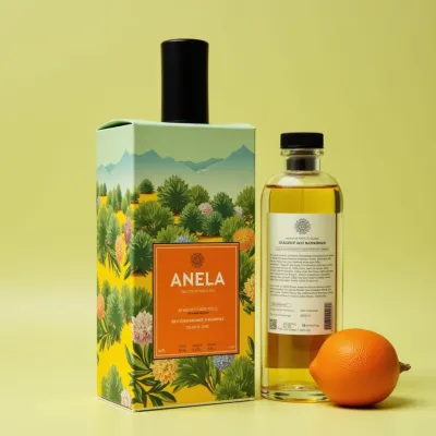 AI-Generated packaging for Perfume bottle in the Organic and Natural Products industry