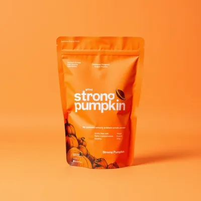 AI-Generated apricot food pouch packaging