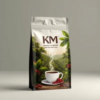 AI-Generated brown food pouch packaging