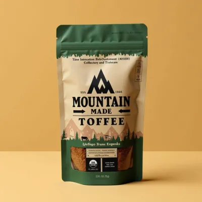 AI-Generated brown food pouch packaging