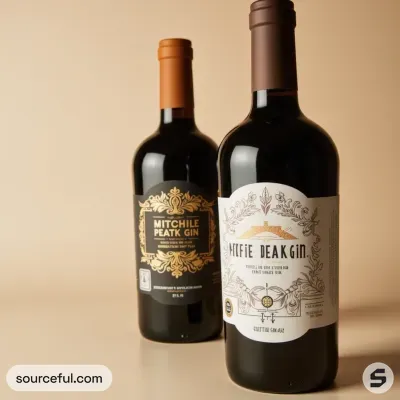 AI-Generated packaging for Bordeaux wine bottle in the Alcoholic Beverages industry