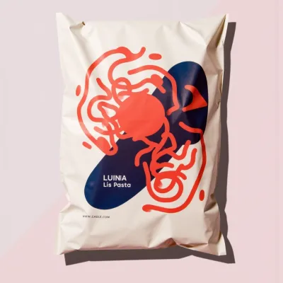 AI-Generated packaging for Plastic mailing bag in the Packaged Foods industry