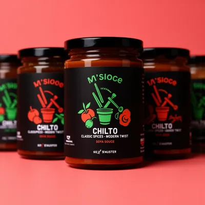 AI-Generated packaging for Food glass jar