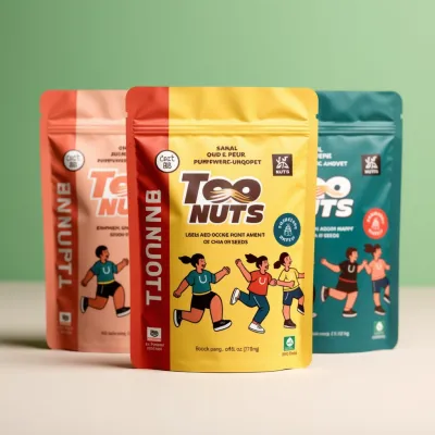 AI-Generated red food pouch packaging