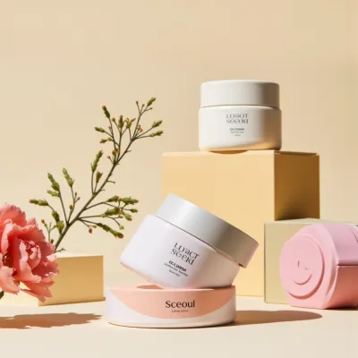 AI-Generated packaging for Cosmetics glass jar