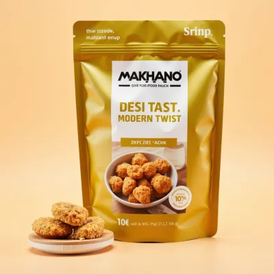 AI-Generated Food pouch packaging for Food and Snacks