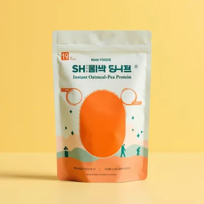AI-Generated red food pouch packaging