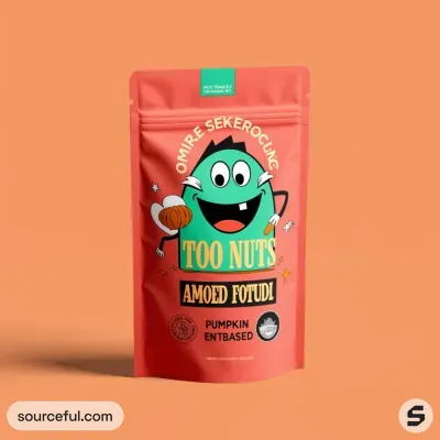 AI-Generated red food pouch packaging