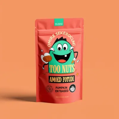 AI-Generated red food pouch packaging