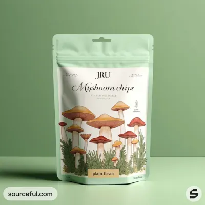 AI-Generated emerald green food pouch packaging