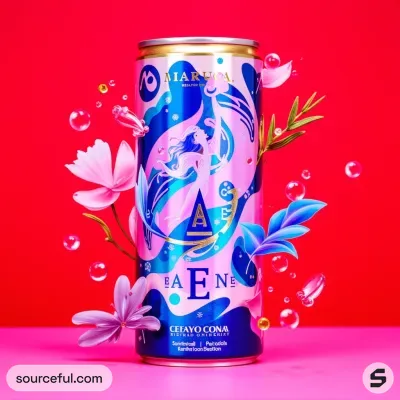 AI-Generated packaging for Drinks can in the Health and Wellness industry