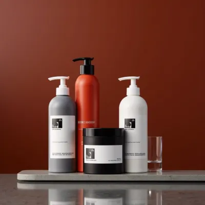 AI-Generated white pump bottle packaging