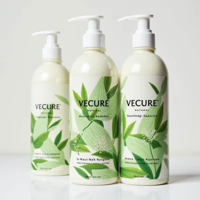 AI-Generated packaging for Pump bottle in the Organic and Natural Products industry