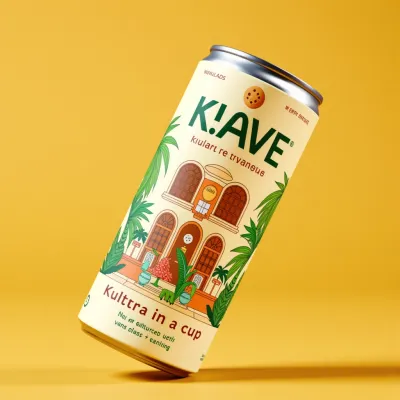 AI-Generated luxury drinks can packaging