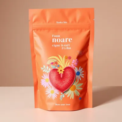 AI-Generated black food pouch packaging