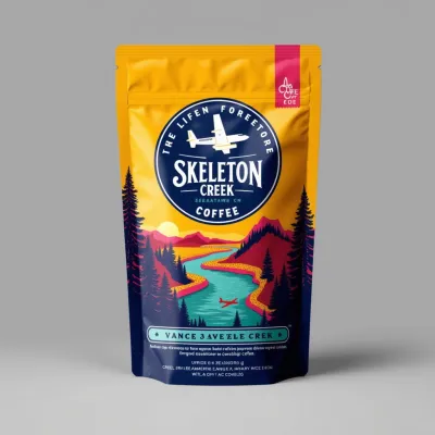 AI-Generated bold food pouch packaging