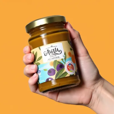 AI-Generated packaging for Food glass jar