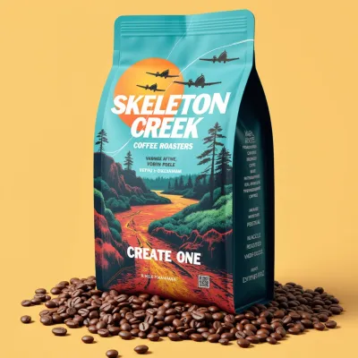 AI-Generated bold food pouch packaging