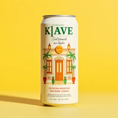 AI-Generated luxury drinks can packaging