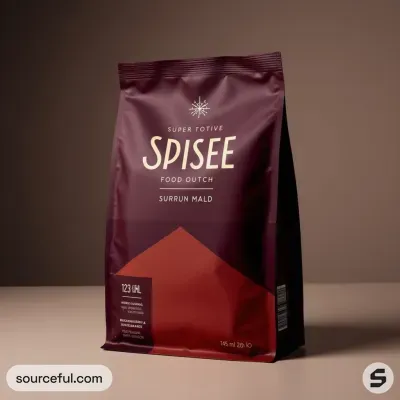 AI-Generated pullman brown food pouch packaging