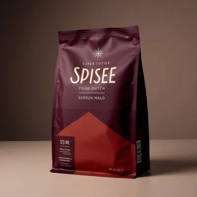 AI-Generated pullman brown food pouch packaging
