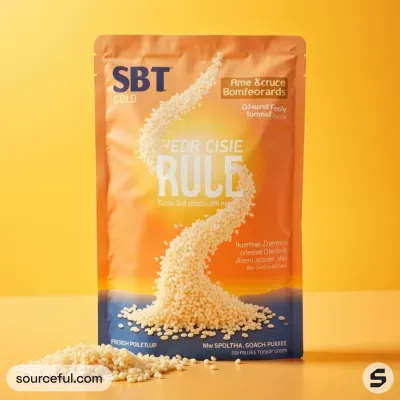 AI-Generated lemon yellow food pouch packaging