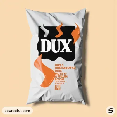 AI-Generated packaging for Plastic mailing bag in the Food and Snacks industry