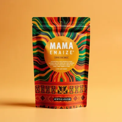 AI-Generated Food pouch packaging for Food and Snacks