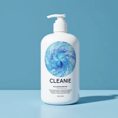 AI-Generated white pump bottle packaging