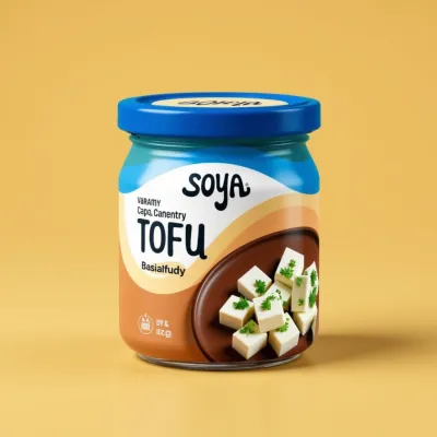 AI-Generated packaging for Food glass jar in the Packaged Foods industry