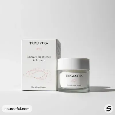 AI-Generated minimalistic cosmetics glass jar packaging