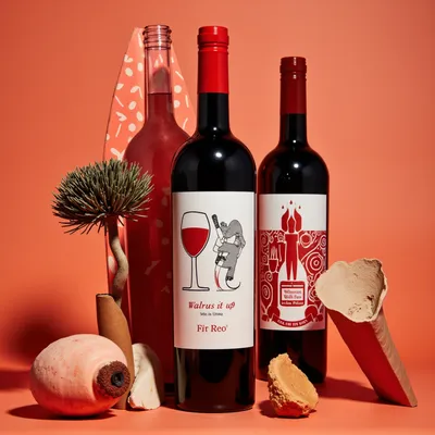 AI-Generated packaging for Bordeaux wine bottle
