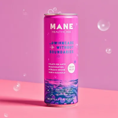 AI-Generated luxury drinks can packaging