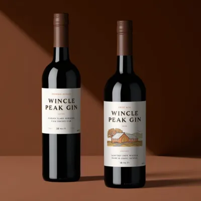 AI-Generated packaging for Bordeaux wine bottle in the Alcoholic Beverages industry