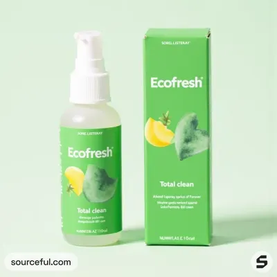 AI-Generated packaging for Mist spray bottle in the Cleaning Supplies industry