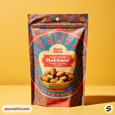 AI-Generated packaging for Food pouch in the Food and Snacks industry