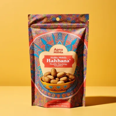 AI-Generated Food pouch packaging for Food and Snacks