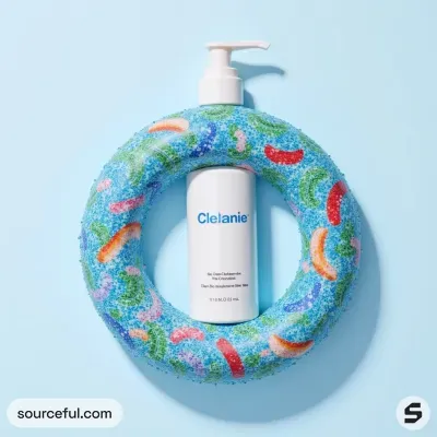 AI-Generated white pump bottle packaging