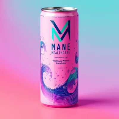 AI-Generated luxury drinks can packaging