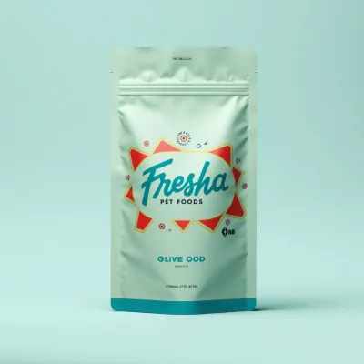 AI-Generated packaging for Food pouch in the Pet Food and Supplies industry