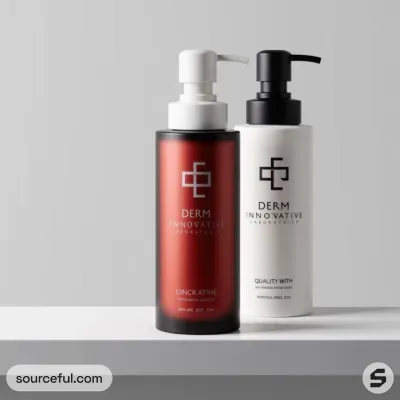 AI-Generated white pump bottle packaging