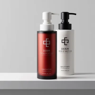 AI-Generated white pump bottle packaging