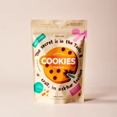 AI-Generated pullman brown food pouch packaging