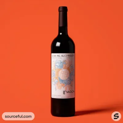 AI-Generated packaging for Bordeaux wine bottle in the Alcoholic Beverages industry