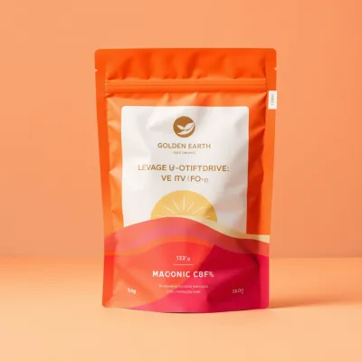 AI-Generated blush food pouch packaging