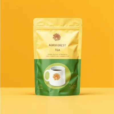 AI-Generated peach food pouch packaging