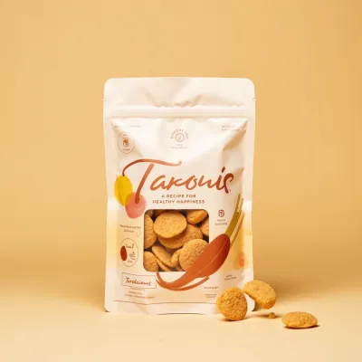 AI-Generated brown food pouch packaging