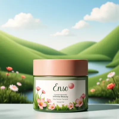 AI-Generated packaging for Cosmetics glass jar