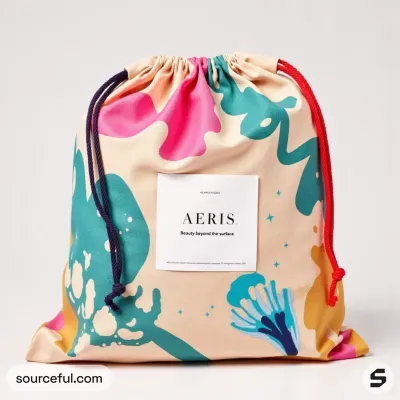 AI-Generated packaging for Drawstring bag